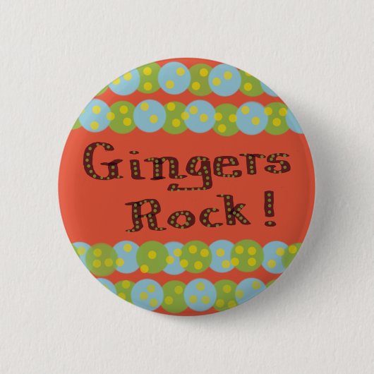 "Gingers Rock!" Button (Vorderseite)