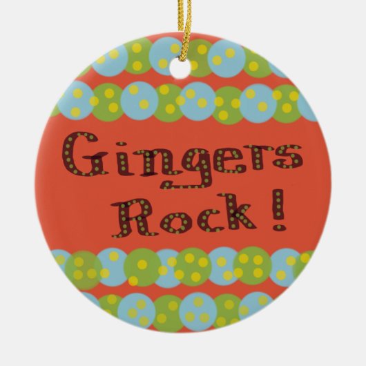 "Gingers Rock!" Ornament (Vorne)