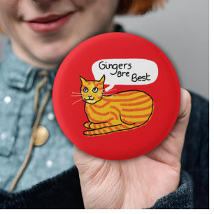 Gingers sind die besten Abzeichen Ingwer Katzenkat Button