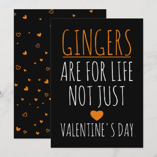 Gingers sind für das Leben nicht nur Valentins Kar Feiertagskarte