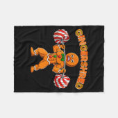 Gingershred Bodybuilder Funny Gingerbread Man Weig Fleecedecke (Vorderseite (Horizontal))
