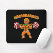 Gingershred Bodybuilder Funny Gingerbread Man Weig Mousepad (Mit Mouse)