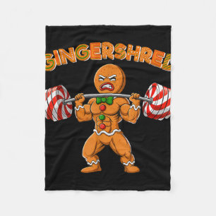 Gingershred Bodybuilder Lustiger Lebkuchenmann Wei Fleecedecke