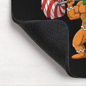Gingershred Bodybuilder Lustiger Lebkuchenmann Wei Mousepad (Ecke)