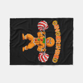 Gingershred Christmas Gingerbread Man Gym Bodybuil Fleecedecke (Vorderseite (Horizontal))