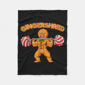 Gingershred Christmas Gingerbread Man Gym Bodybuil Fleecedecke (Vorderseite)