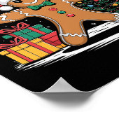 Gingershred Funny Gingerbread Bodybuilding Christm Poster (Ecke)