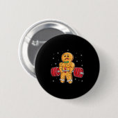 Gingershred Funny Gingerbread Man Gym Bodybuilding Button (Vorne & Hinten)