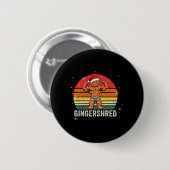 Gingershred Funny Gingerbread Man Gym Bodybuilding Button (Vorne & Hinten)