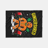 Gingershred Funny Gingerbread Man Gym Bodybuilding Fleecedecke (Vorderseite (Horizontal))