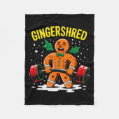Gingershred Funny Gingerbread Man Gym Bodybuilding Fleecedecke (Vorderseite)