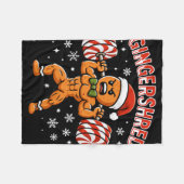 Gingershred Funny Gingerbread Man Gym Bodybuilding Fleecedecke (Vorderseite (Horizontal))