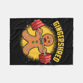 Gingershred Funny Gingerbread Man Gym Bodybuilding Fleecedecke (Vorderseite (Horizontal))