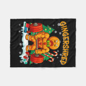 Gingershred Funny Gingerbread Man Gym Bodybuilding Fleecedecke (Vorderseite (Horizontal))