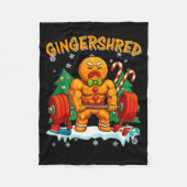 Gingershred Funny Gingerbread Man Gym Bodybuilding Fleecedecke (Vorderseite)