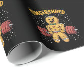 Gingershred Funny Gingerbread Man Gym Bodybuilding Geschenkpapier (Rolleneckpunkt)