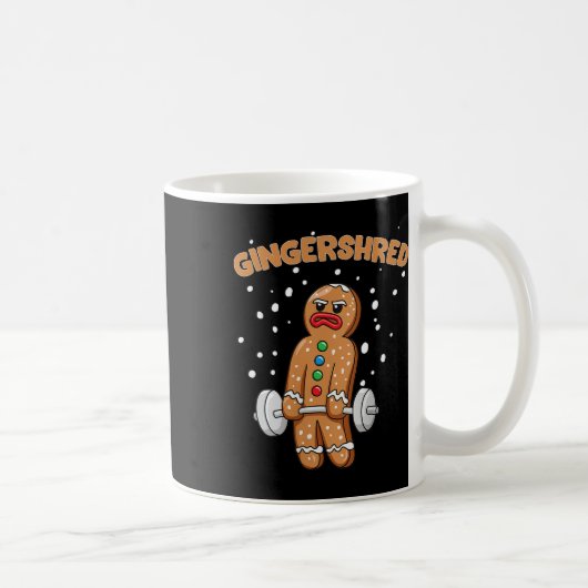 Gingershred Funny Gingerbread Man Gym Bodybuilding Kaffeetasse (Rechts)