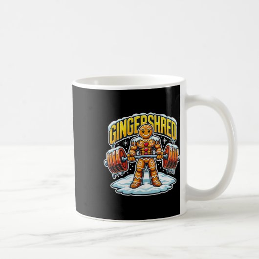 Gingershred Funny Gingerbread Man Gym Bodybuilding Kaffeetasse (Rechts)