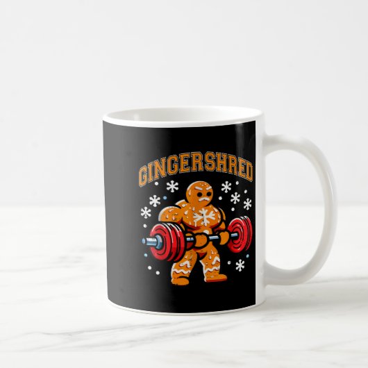 Gingershred Funny Gingerbread Man Gym Bodybuilding Kaffeetasse (Rechts)