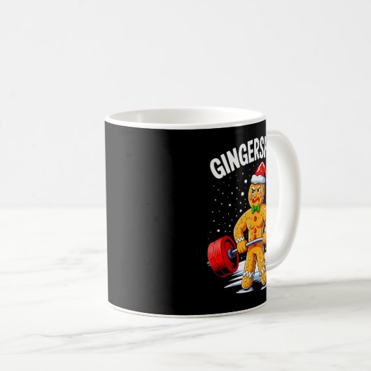Gingershred Funny Gingerbread Man Gym Bodybuilding Kaffeetasse (VorderseiteRechts)