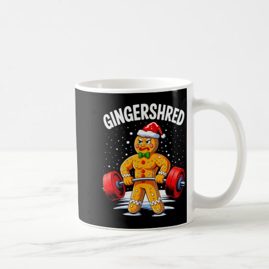 Gingershred Funny Gingerbread Man Gym Bodybuilding Kaffeetasse (Rechts)