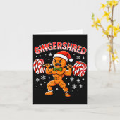 Gingershred Funny Gingerbread Man Gym Bodybuilding Karte (Gelbe Blume)