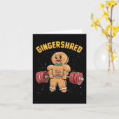 Gingershred Funny Gingerbread Man Gym Bodybuilding Karte (Gelbe Blume)