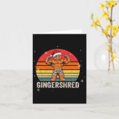 Gingershred Funny Gingerbread Man Gym Bodybuilding Karte (Gelbe Blume)