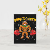 Gingershred Funny Gingerbread Man Gym Bodybuilding Karte (Gelbe Blume)