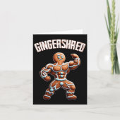 Gingershred Funny Gingerbread Man Gym Bodybuilding Karte (Vorderseite)