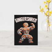 Gingershred Funny Gingerbread Man Gym Bodybuilding Karte (Gelbe Blume)