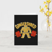 Gingershred Funny Gingerbread Man Gym Bodybuilding Karte (Gelbe Blume)