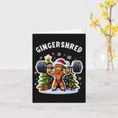 Gingershred Funny Gingerbread Man Gym Bodybuilding Karte (Gelbe Blume)