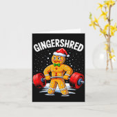Gingershred Funny Gingerbread Man Gym Bodybuilding Karte (Gelbe Blume)