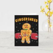Gingershred Funny Gingerbread Man Gym Bodybuilding Karte (Gelbe Blume)