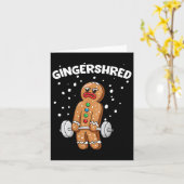 Gingershred Funny Gingerbread Man Gym Bodybuilding Karte (Gelbe Blume)