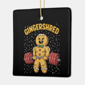 Gingershred Funny Gingerbread Man Gym Bodybuilding Keramikornament (Links)