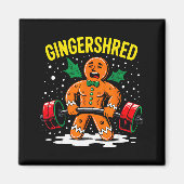 Gingershred Funny Gingerbread Man Gym Bodybuilding Magnet (Vorne)