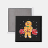 Gingershred Funny Gingerbread Man Gym Bodybuilding Magnet (Vorderseite/Rückseite)