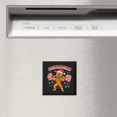 Gingershred Funny Gingerbread Man Gym Bodybuilding Magnet (In Situ (Geschirrspüler))