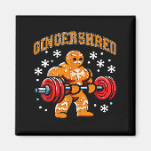 Gingershred Funny Gingerbread Man Gym Bodybuilding Magnet (Vorne)