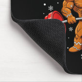 Gingershred Funny Gingerbread Man Gym Bodybuilding Mousepad (Ecke)