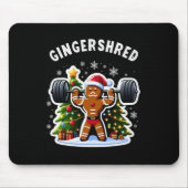 Gingershred Funny Gingerbread Man Gym Bodybuilding Mousepad (Vorne)