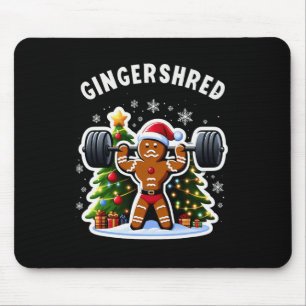 Gingershred Funny Gingerbread Man Gym Bodybuilding Mousepad