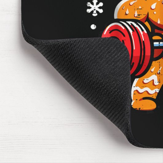 Gingershred Funny Gingerbread Man Gym Bodybuilding Mousepad (Ecke)