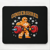 Gingershred Funny Gingerbread Man Gym Bodybuilding Mousepad (Vorne)