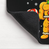 Gingershred Funny Gingerbread Man Gym Bodybuilding Mousepad (Ecke)