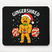Gingershred Funny Gingerbread Man Gym Bodybuilding Mousepad (Vorne)