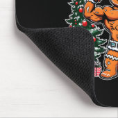 Gingershred Funny Gingerbread Man Gym Bodybuilding Mousepad (Ecke)