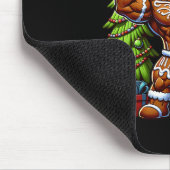 Gingershred Funny Gingerbread Man Gym Bodybuilding Mousepad (Ecke)